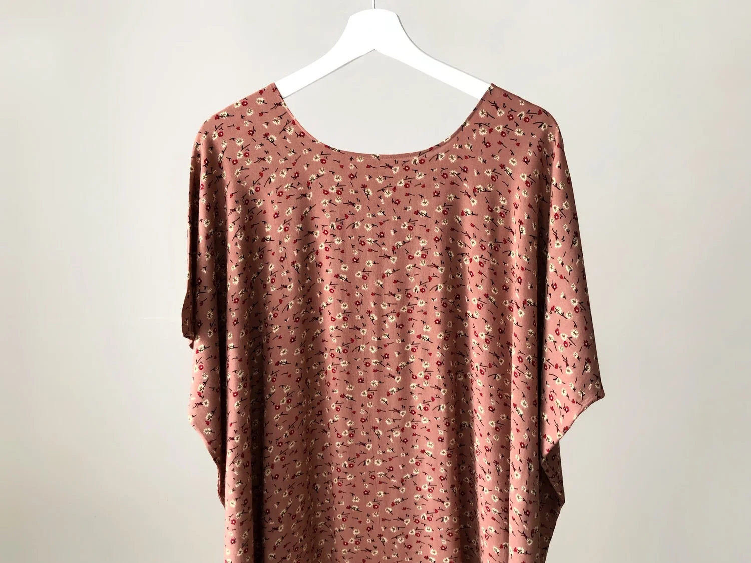 midi pink dress ROVE Linen-Cotton Midi Dress - Crossover Back Ties