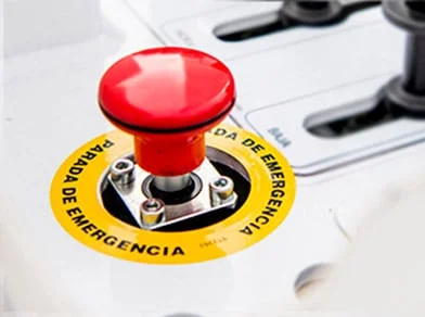 Emergency stop system in lower and upper controls