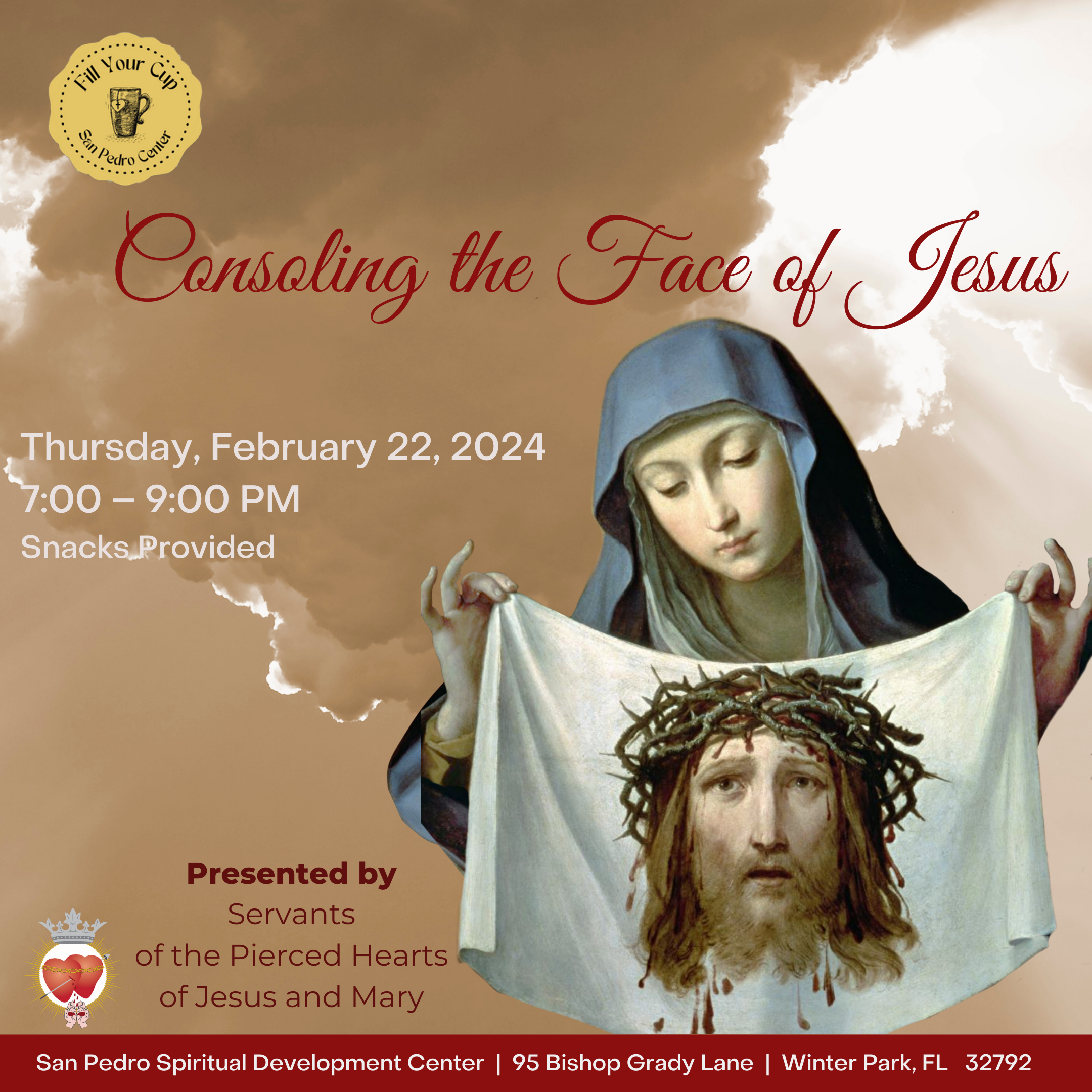'Fill Your Cup'- Consoling The Face of Jesus