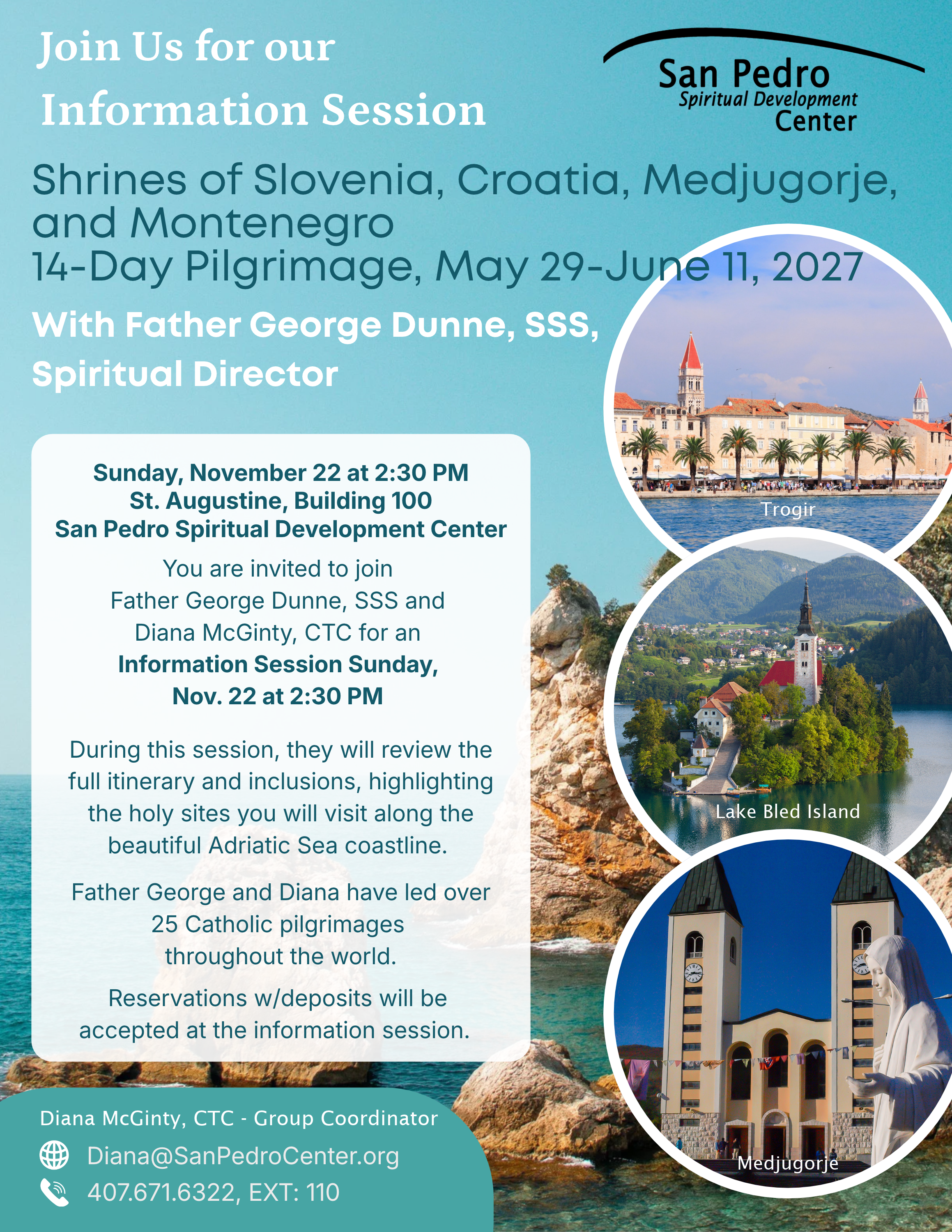 Information Session: Shrines of Slovenia, Croatia, Medjugorje, and Montenegro 14-Day Pilgrimage 
