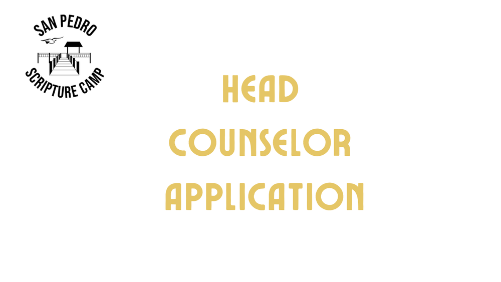 Head Counselor Application 2026 | San Pedro Center | Winter Park, Florida