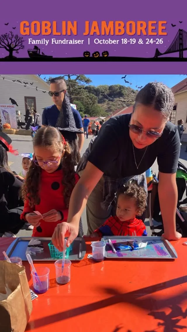 Catch us @bayareadiscoverymuseum this weekend and next as they host their annual fundraising event #goblinjamboree, Fun for the whole family inside and outside hand on activities to engage in. Come dressed in your Halloween best. 👻🎃🕷️