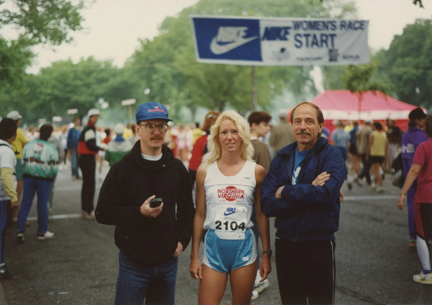 Steve, Win and Doug after the race. Win was a sprinter who played with the distance runners.