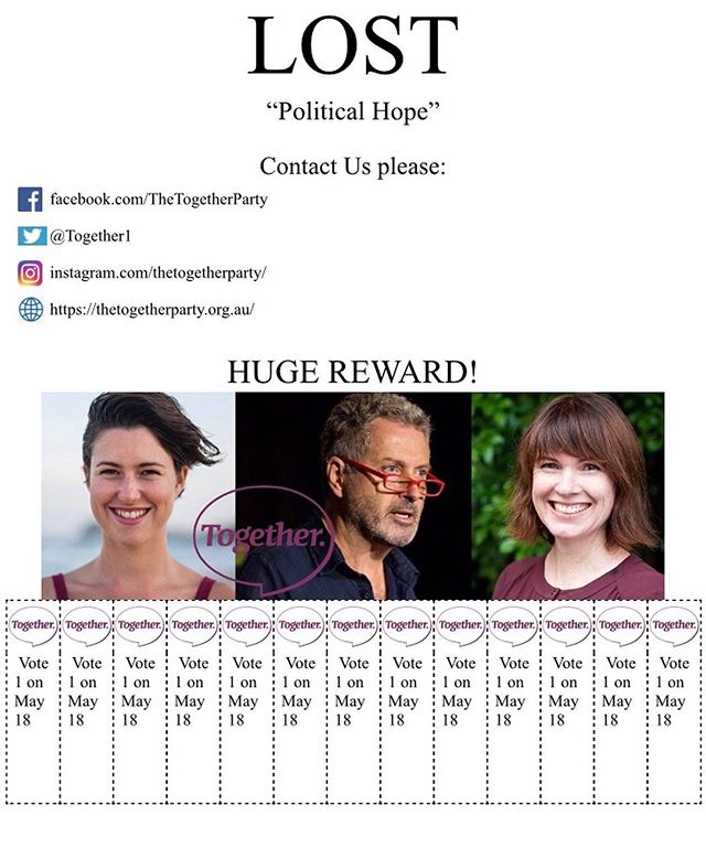 .
There is no end to our members and volunteers creativity in this campaign.
Thanks to @michel.matthey for this gem. We will uphold that promise of restoring Hope.
.
We just need you to tell everyone you know to vote 1 @thetogetherparty in the Senate