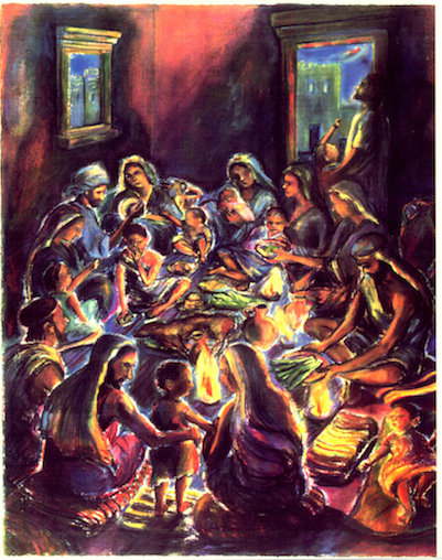 The First Passover (pastels) ©irenejuliawise