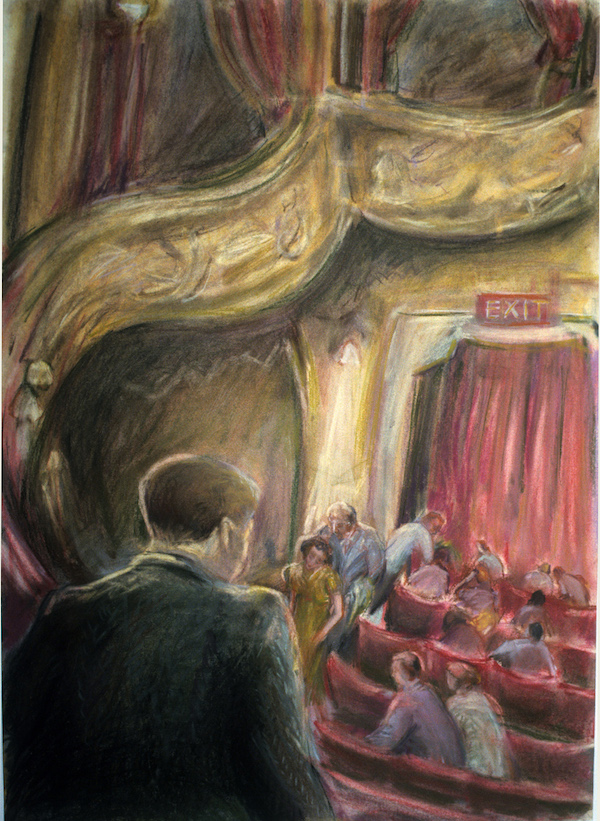 At the Theatre (pastels) ©irenejuliawise