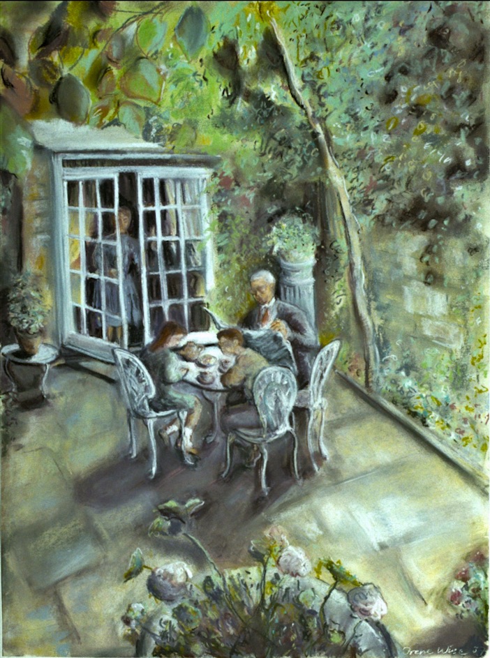 Lunch in the Chelsea Garden (pastels) ©irenejuliawise