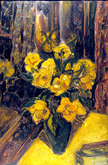 Yellow Roses (oil painting) ©irenejuliawise