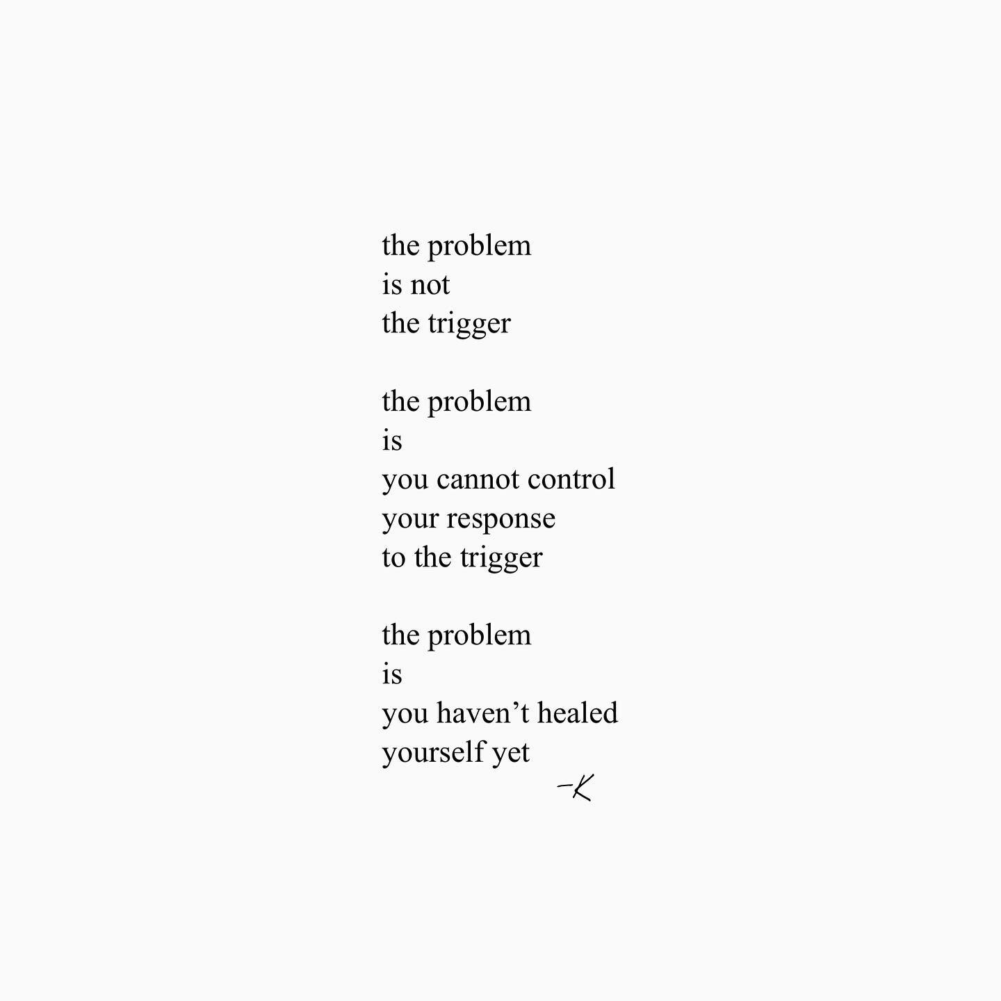 What triggers you, controls you. Be mindful of trending sensitivity and it encouraging you to believe that the World is responsible for your comfort. (It’s not.)