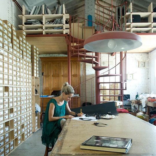 Anna Porcu in her workshop. Photo credit - Gils Gilbert