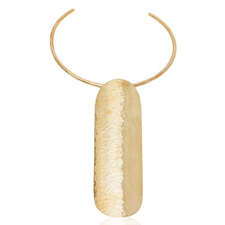 Ayoka Hammered Brass Necklace (Adele Dejak)