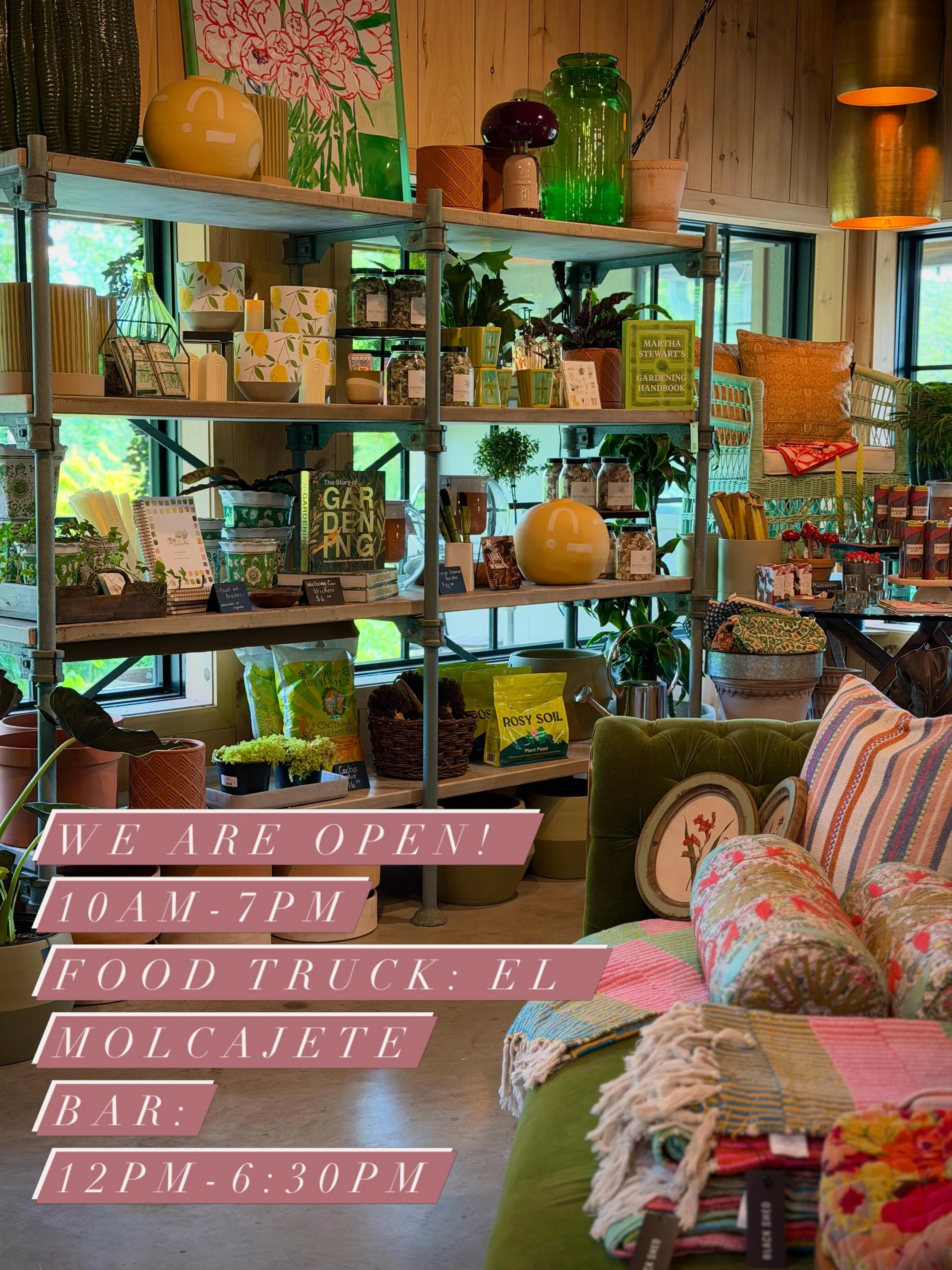 Mother Nature is deciding to remind us it's still technically Spring! We are here to remind you, Summer is just around the corner. The shops are both stocked with summer finds, the most beautiful plants for your garden and home. We're joined by El Mo