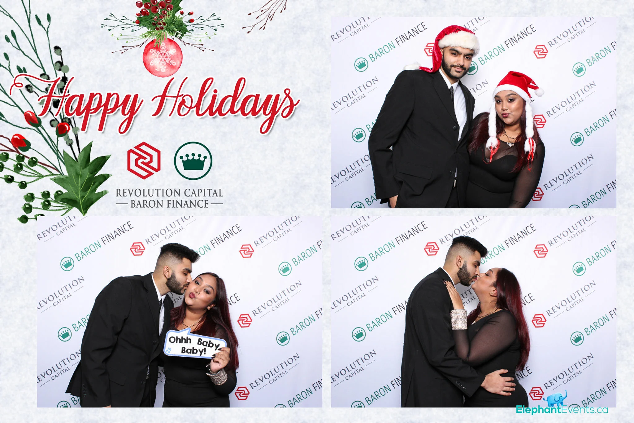 Revolution Capital &amp; Baron Financial Holiday Party Photo booth