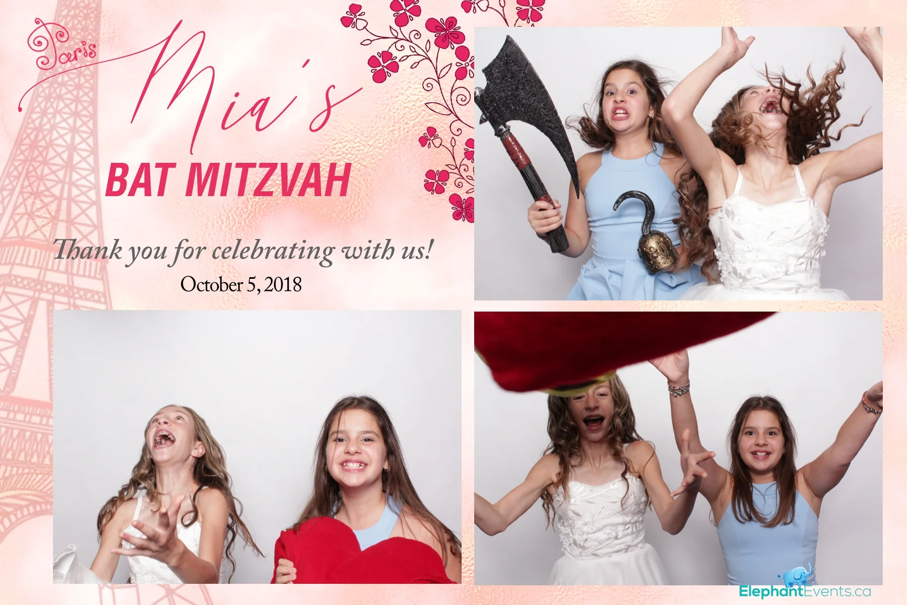 Vaughan Mia Bat Mitzvah Party photo booth