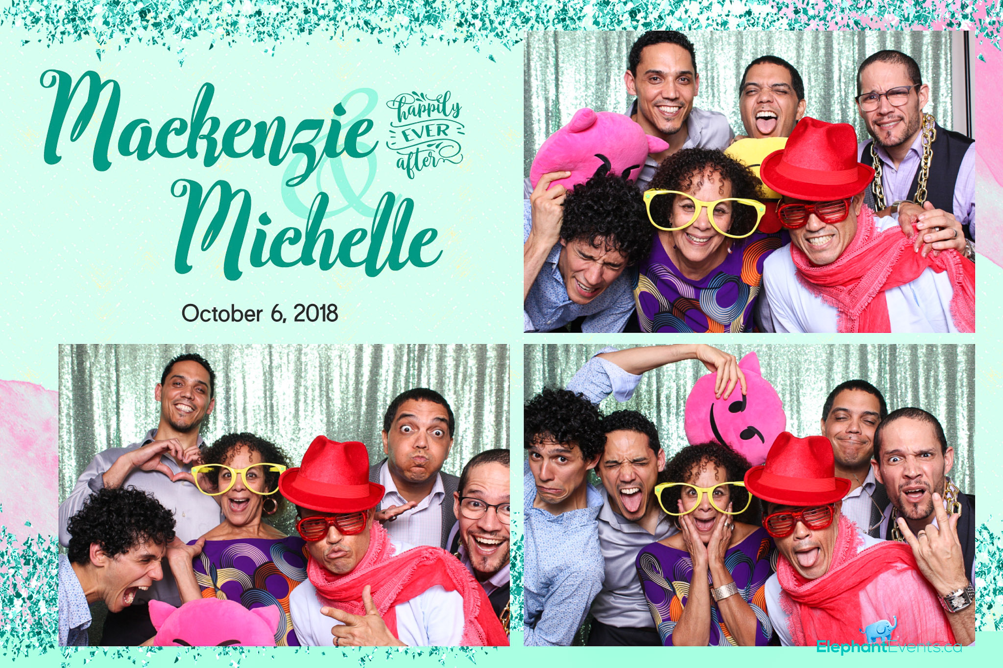 The Doctors House Wedding Party photo booth Michelle and Mac