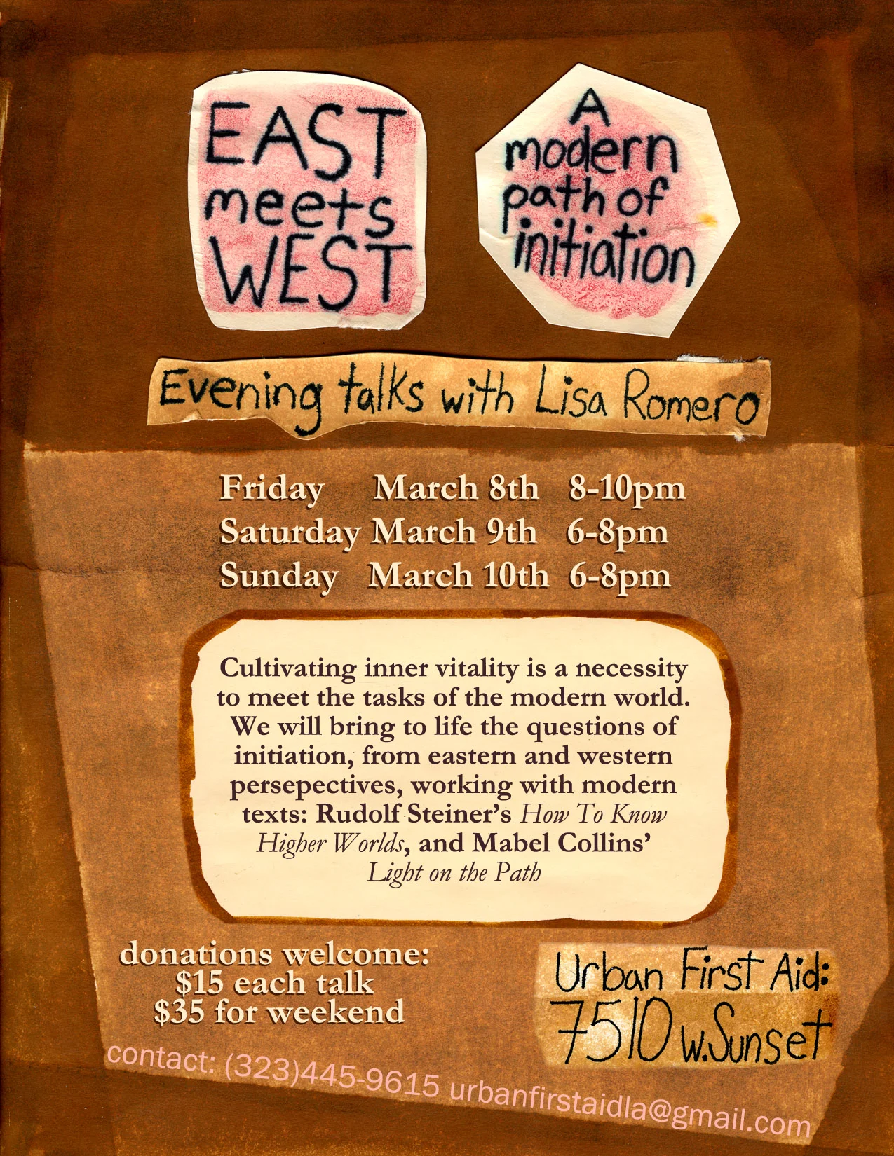 East Meets West -  A Modern Path of Initiation - Evening Talks with Lisa Romero