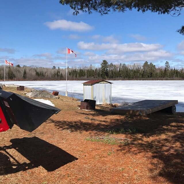 Cleaning up our Beach☀️More to come...It&rsquo;s sooo much bigger!! #deerlakecottageresort #neontario #westnipissing #canada #northbay #sudbury #warrenontario