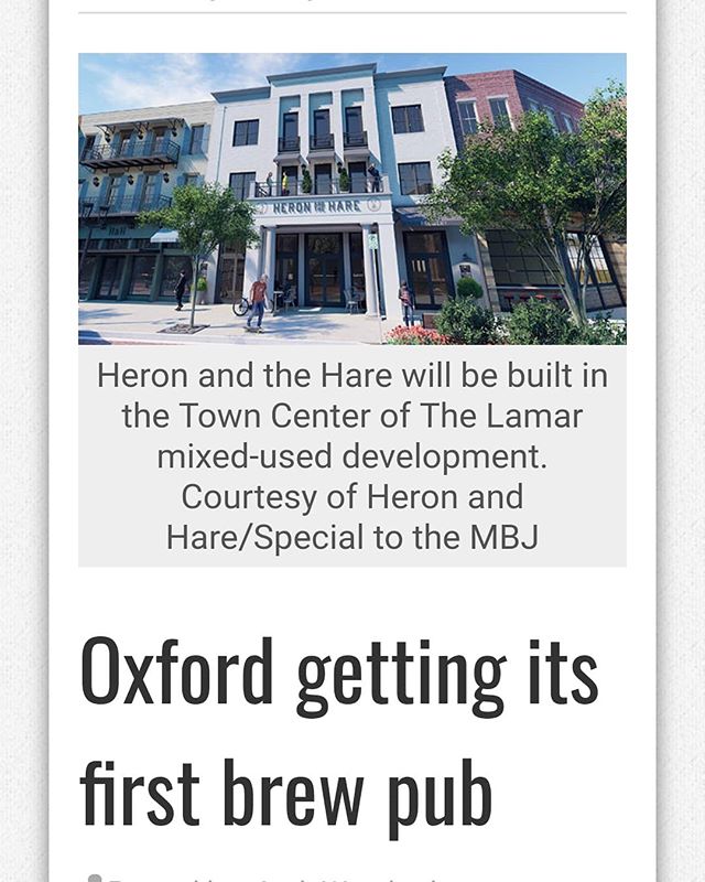 https://msbusiness.com/2019/04/oxford-getting-its-first-brew-pub/

Please contact us for more info about how your business can join Oxford's 1st brewpub at The Lamar - The Oxford Way of Life. #thelamarofoxford #theoxfordwayoflife #realestate #commerc