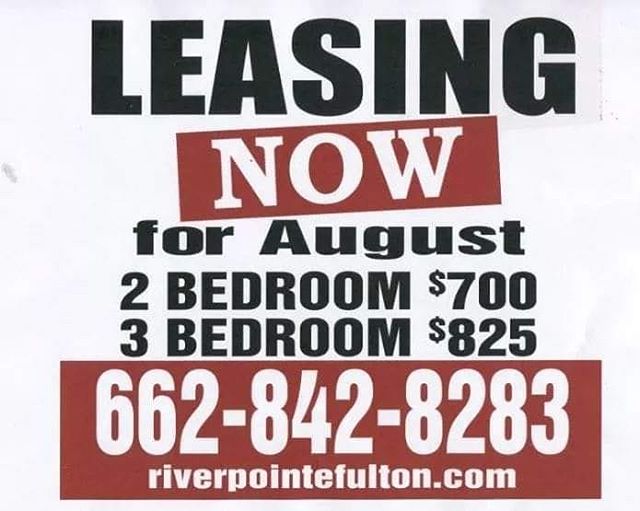 Leasing NOW for August!! Call 662-842-8283 or email emily@trirealestate.net for more information!