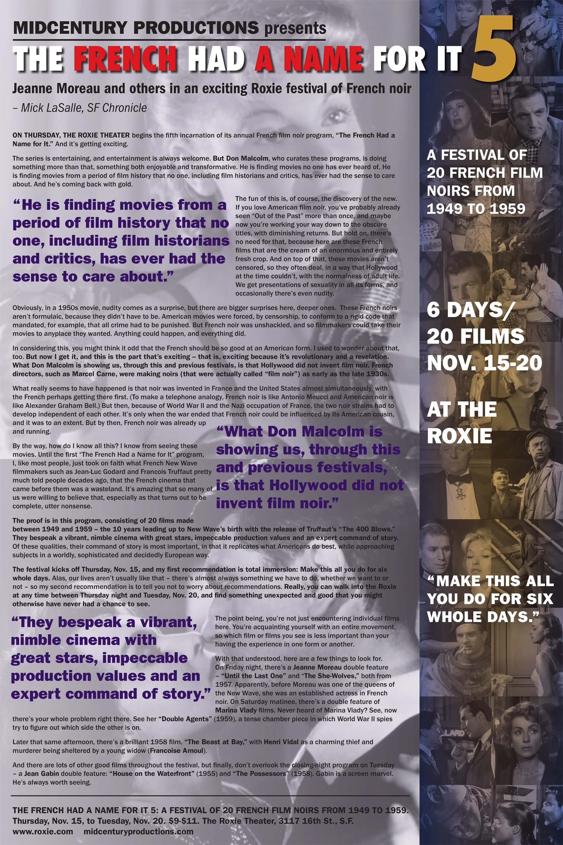 Poster promotion for French 5 film festival