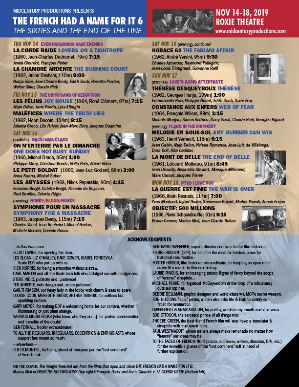 The French Had a Name for it 6 program back cover