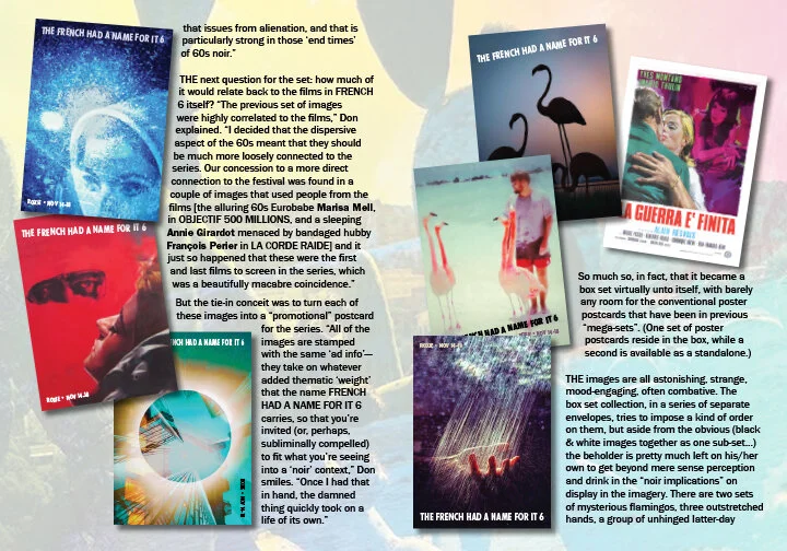 French 6 boxed card set insert pages