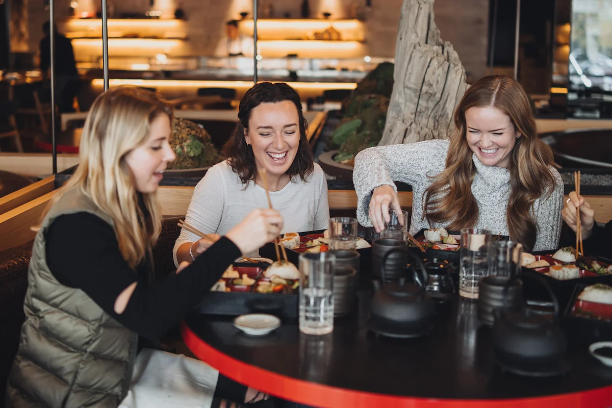 Monika Dixon Public Relations team enjoys lunch at Katana - one of their regular spots for lunch.