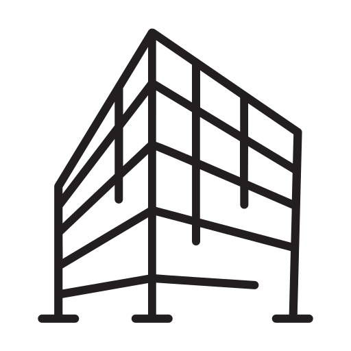 Pre-engineered metal building icon for commercial construction services