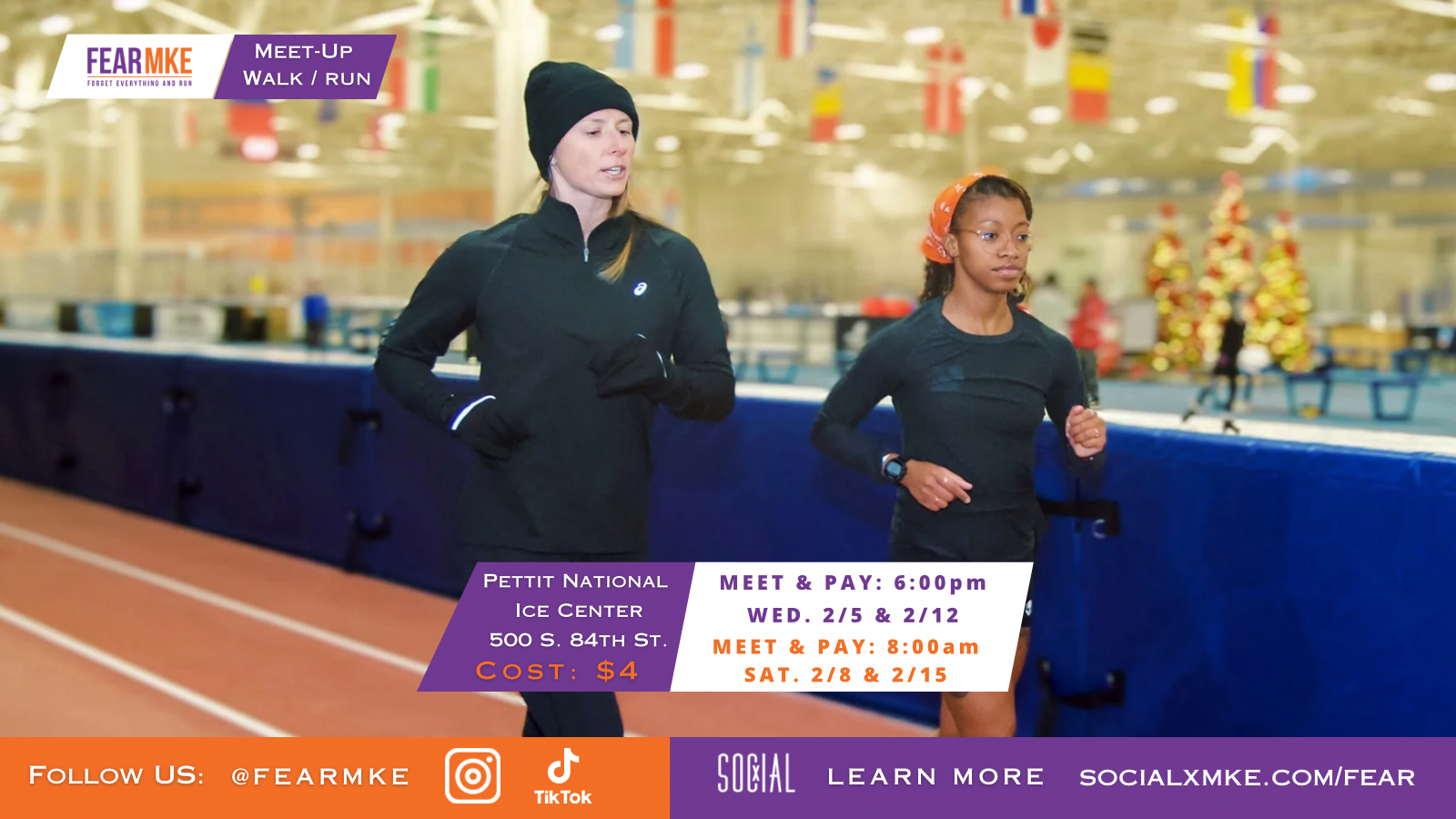 FEAR MKE February Run/ Walk Meet-ups