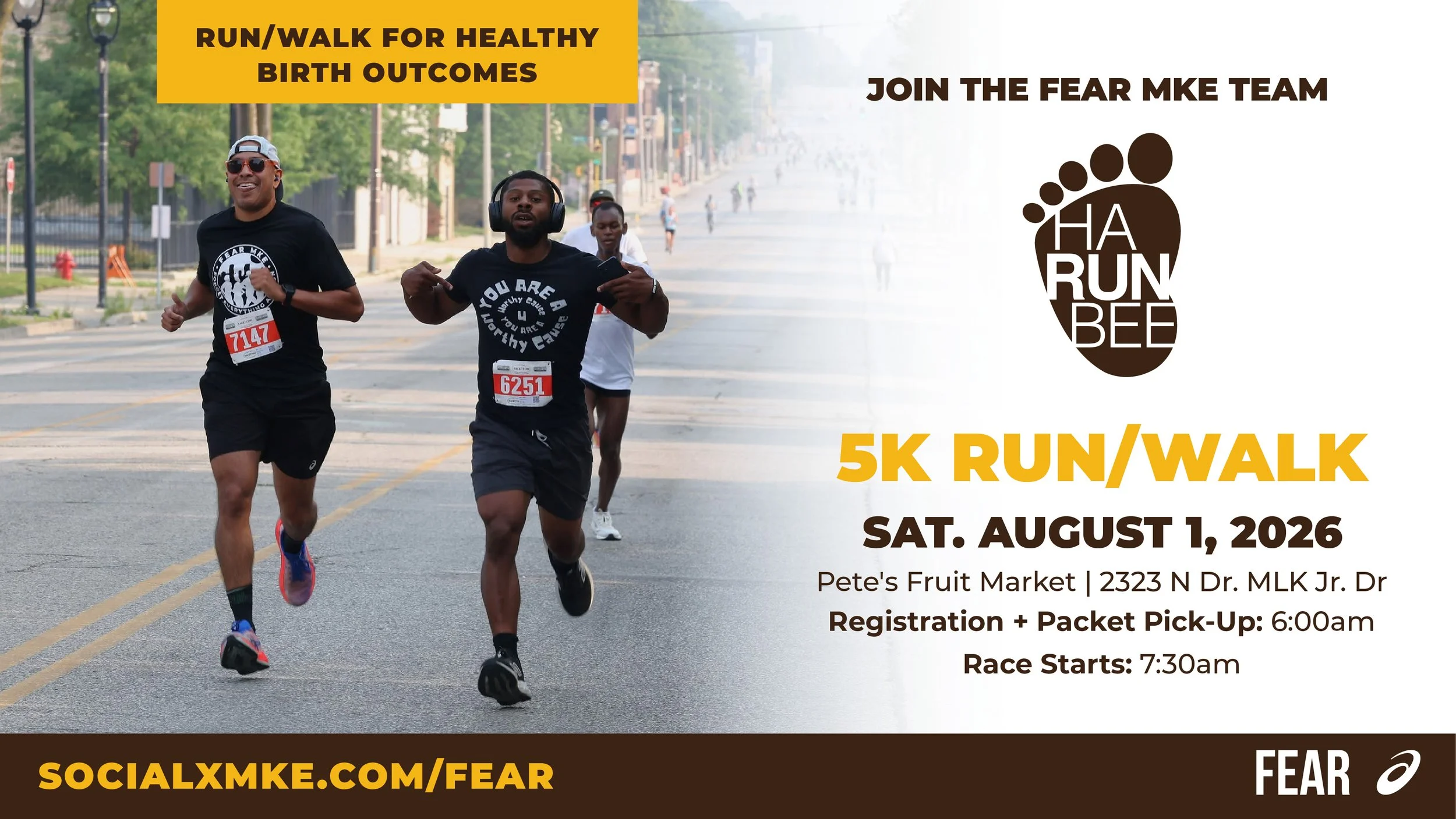 FEAR MKE x HaRUNbee 5K Walk/Run