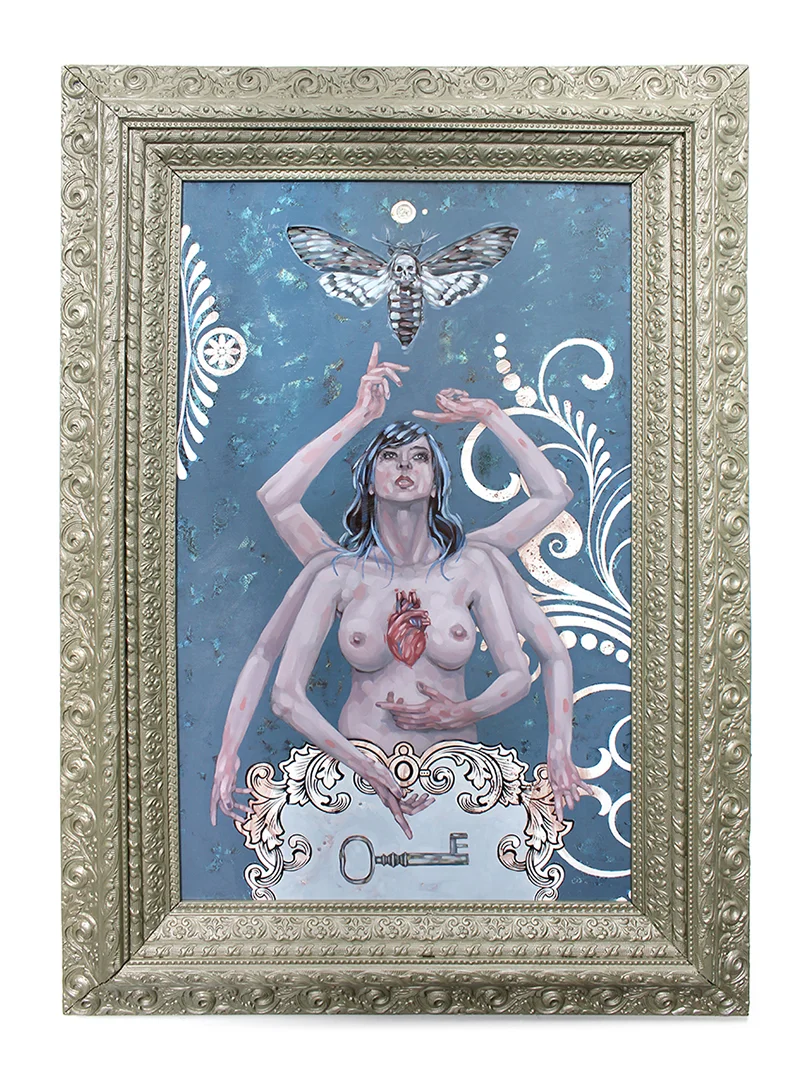 Title: ASCENSION Original mixed media oil painting. 32.75" X 46.75" SOLD