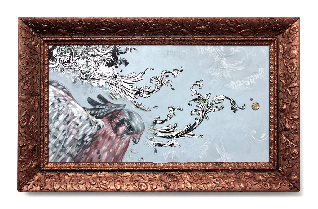 Title: CAPRICIOUS Original mixed media oil painting. 35" X 21.625" SOLD Looking for a print of this painting? Click Here!