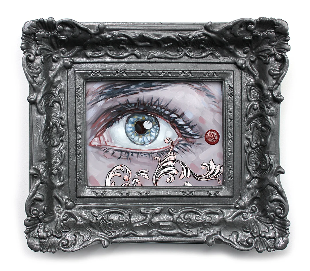 Title: CLEMENCY Original mixed media oil painting. 15.75" X 13.75" SOLD