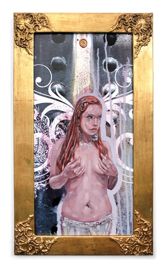 Title: CRAVING Original mixed media oil painting. 16.325" X 28.325" Interested in purchasing this painting? Click here!
