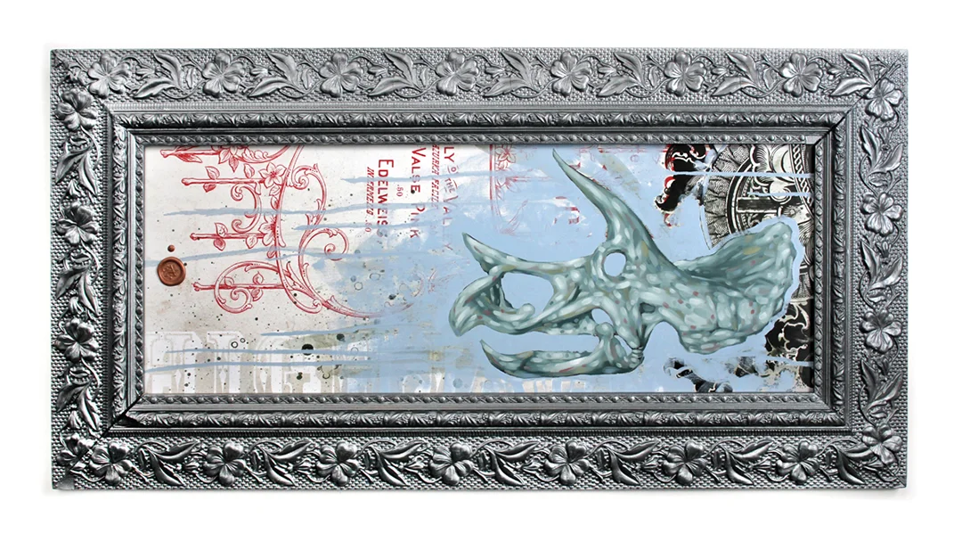 Title: HIGHJACK Original mixed media oil painting. 15.75" X 30.75" SOLD
