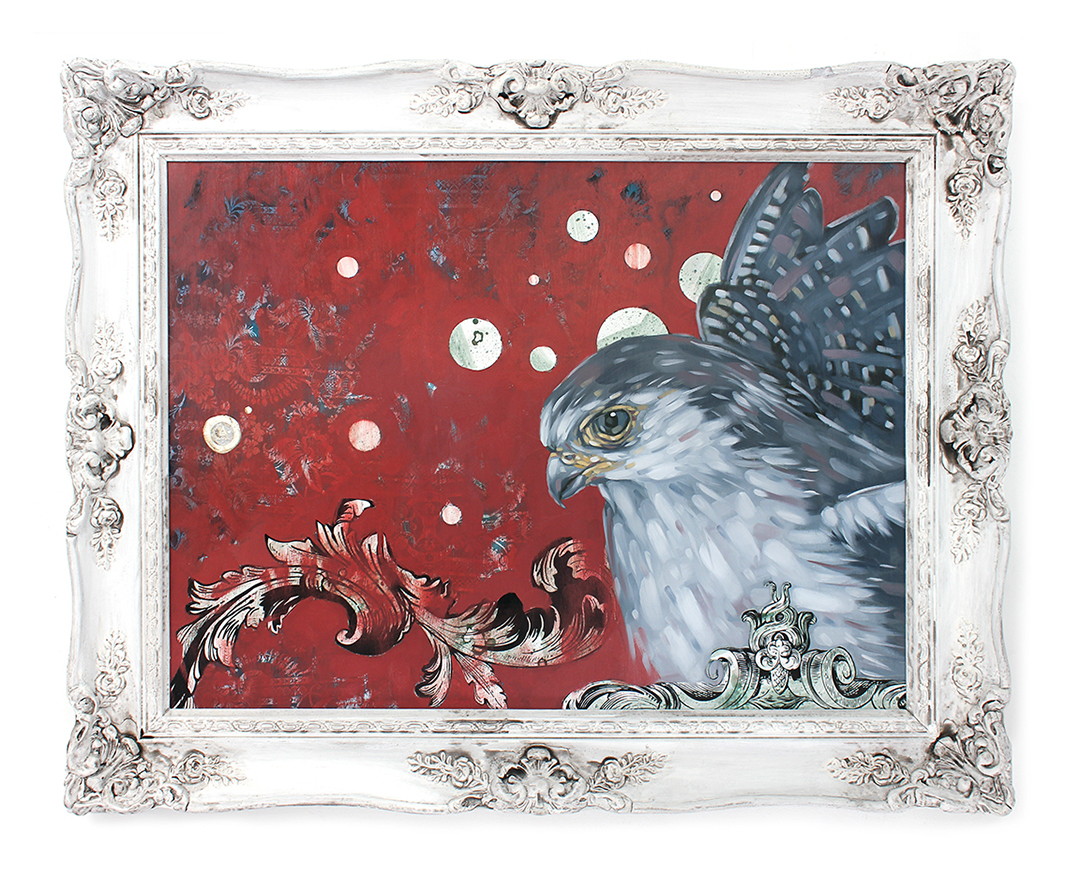 Title: PROTEGE Original mixed media oil painting. 29.5" X 23.325" SOLD Looking for a print of this painting? Click Here!