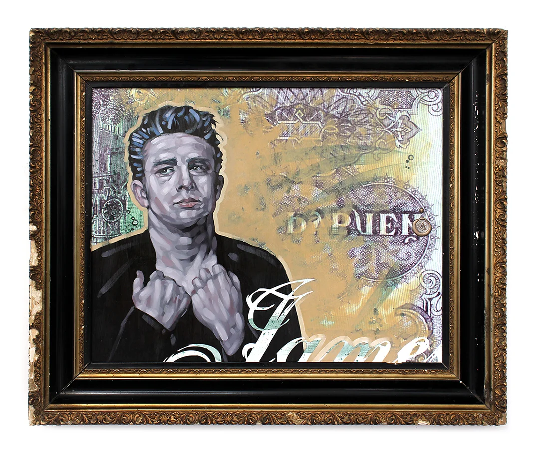 Title: THE REBEL Original mixed media oil painting. 25.75" X 21.5" Interested in purchasing this painting? Click here! Looking for a print of this painting? Click Here!