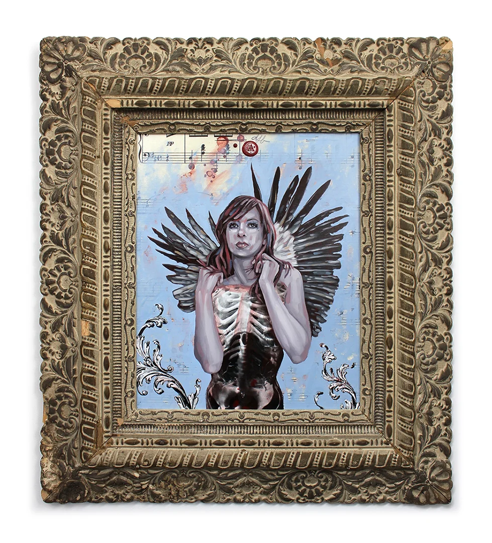 Title: THE SUM OF ALL PARTS Original mixed media oil painting. 25.25" X 28.25" SOLD