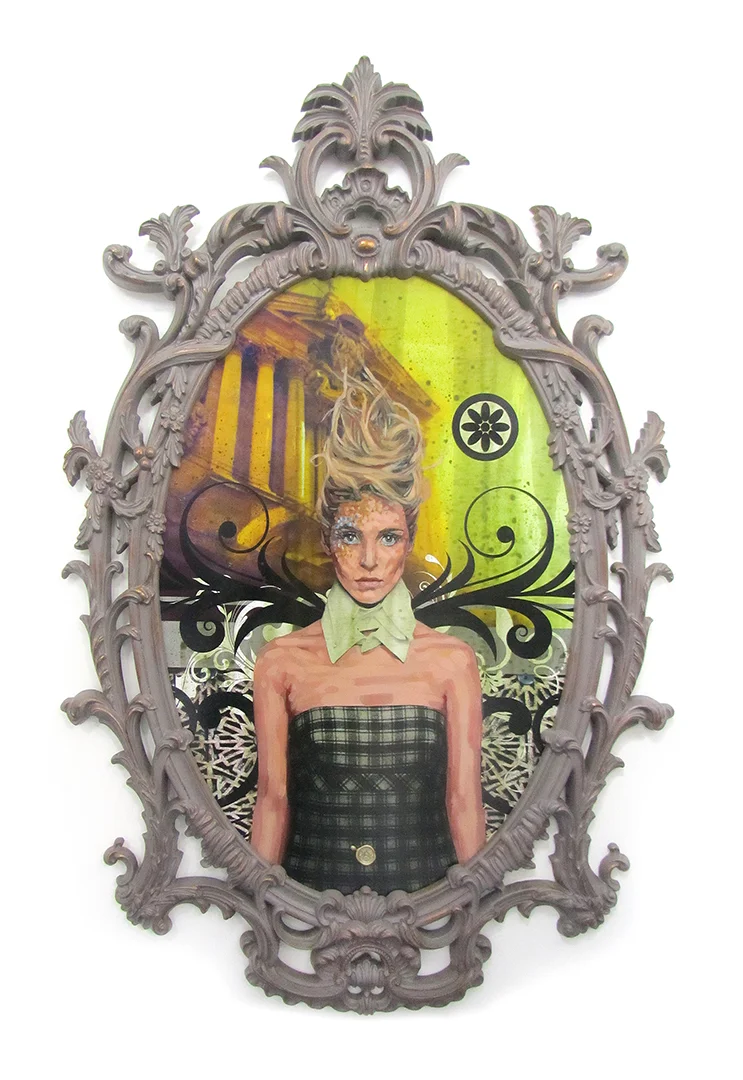 Title: MAKE IT HAPPEN Original mixed media oil painting. 11.75" X 13.75" Showed at Silver Queen Fine Art in Park City, UT. SOLD