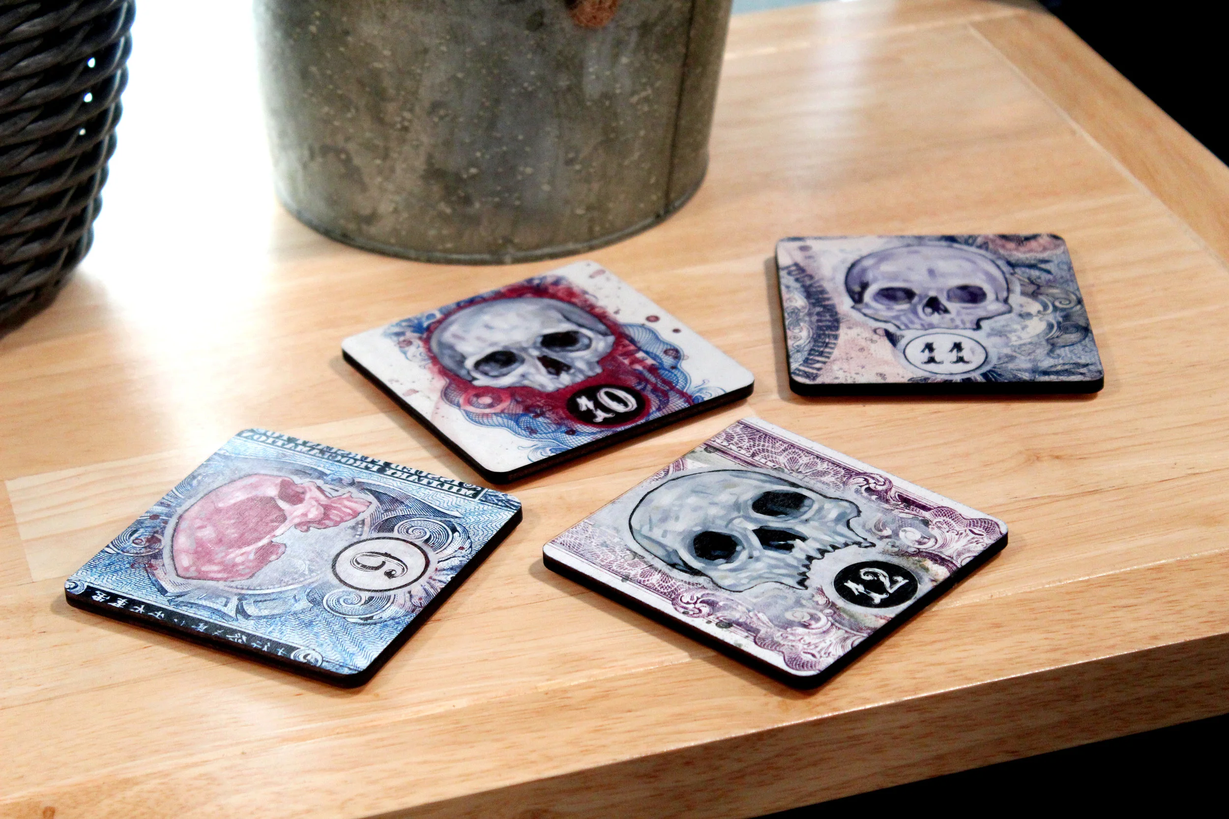 Skull Coasters - Set of 4