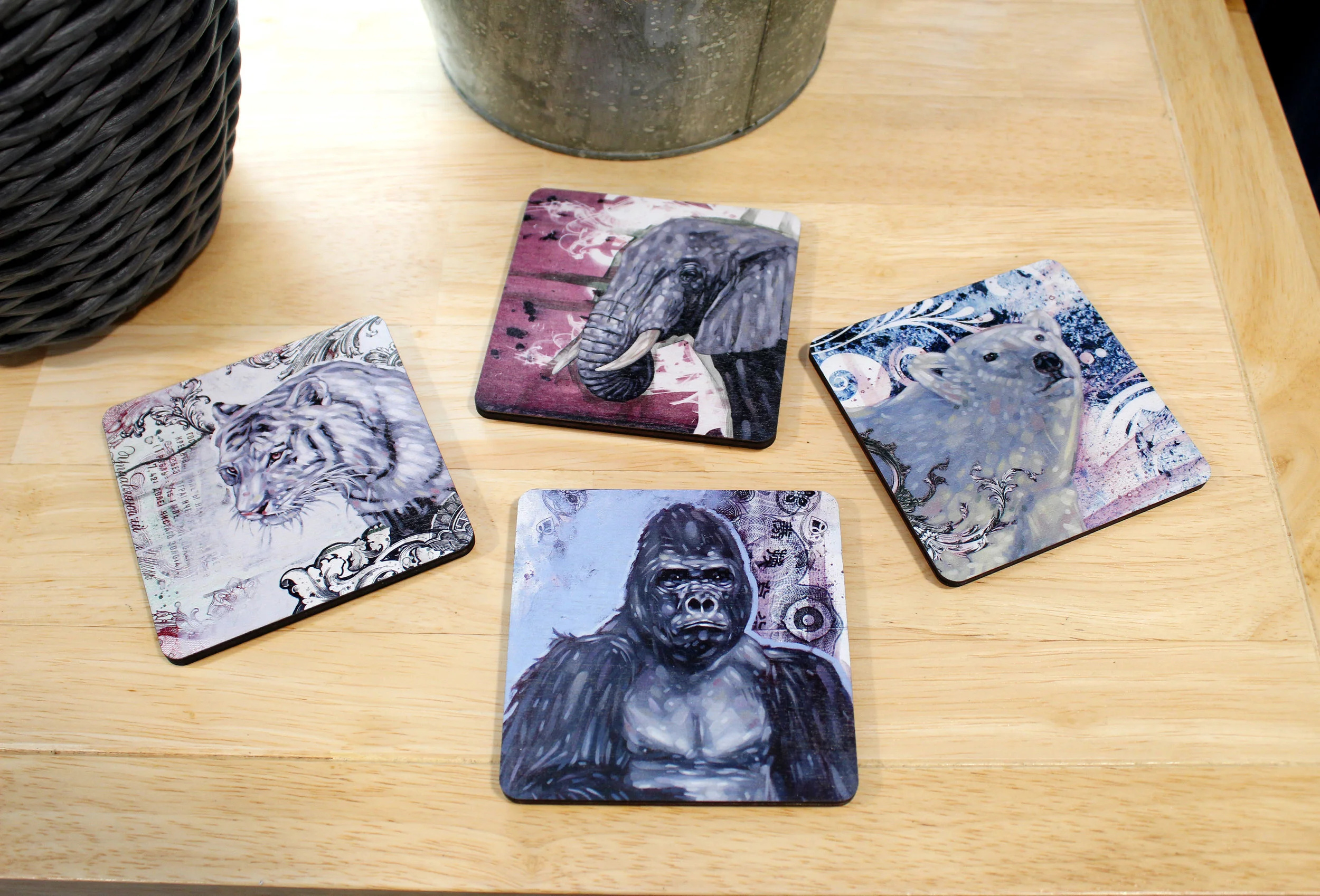 Wild Animal Coasters - Set of 4