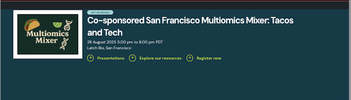 San Francisco multiomics mixer: Tacos and tech