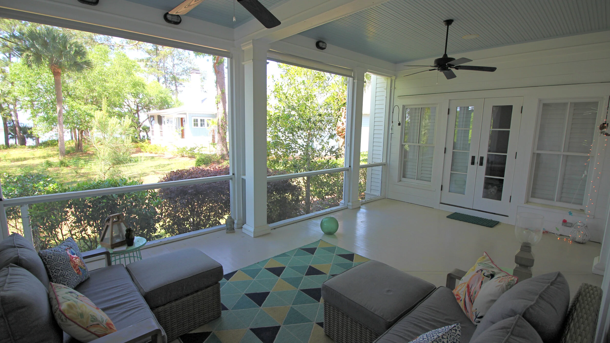 Screened porch attaching guest house to main 