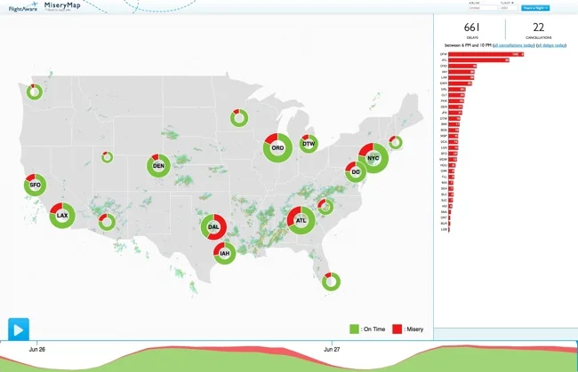 The U.S. MiseryMap of Flight Delays
