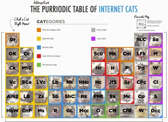 The Interactive Purriodic Table of Internet Cats