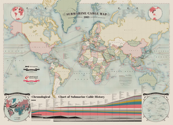 fuerte Maestro polilla The Submarine Cable Map 2013 — Cool Infographics