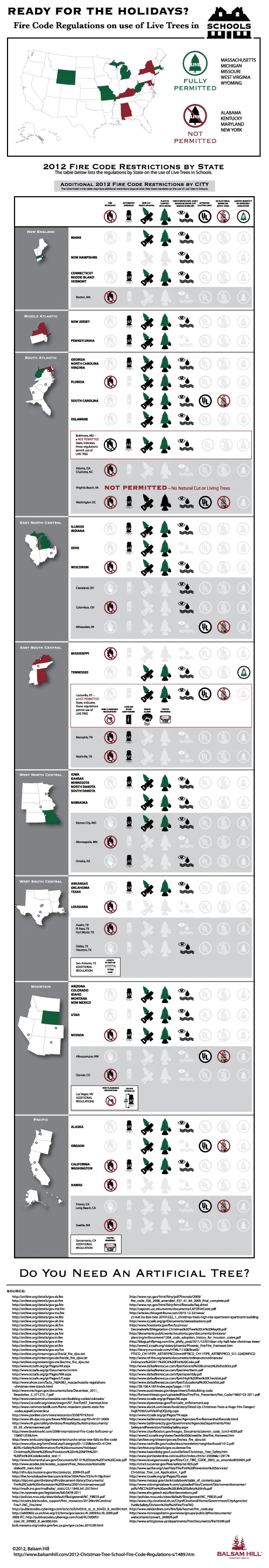 Fire Code Regulations for Live Christmas Trees in Schools
