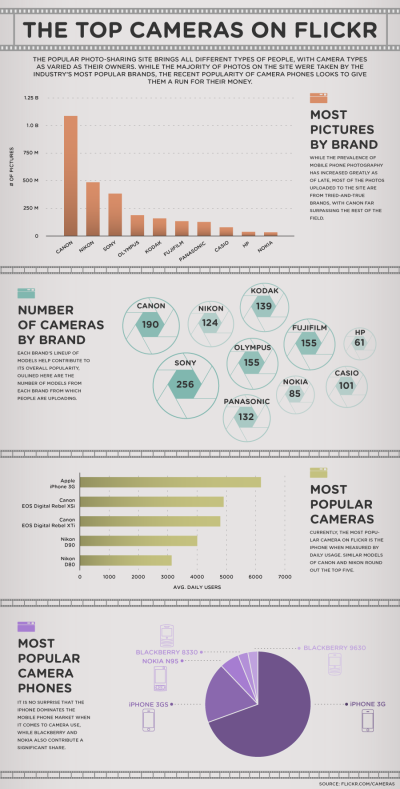 The Top Cameras on Flickr [infographic]