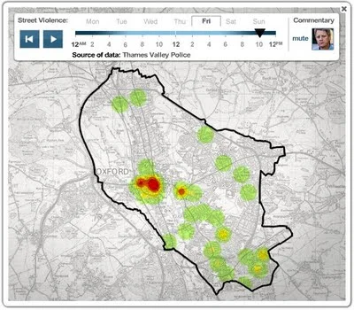 Oxford Crime Heatmaps from the BBC