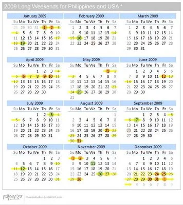 Long Weekends Calendar